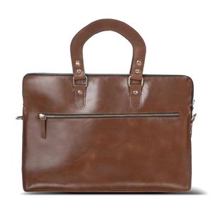 Genuine Leather Brown Large Capacity Laptop <b>Bag</b> Briefcase Crossbody <b>Computer</b> Handheld Business Travel <b>Bag</b> - Product Image 6