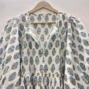 เดรสลำลองผู้หญิงผ้าฝ้ายทอแบบเรียบ ความยาวปานกลาง แขนสั้น ทรงเอ็มไพร์ เอวสูง ทรงเบบี้ดอลล์ โอเวอร์ไซส์ คอวี ทรงหลวม ใส่ได้ทุกวัน - Product Image 3