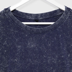T-shirt pour homme en coton polyester à lavage acide, entièrement personnalisable avec logo sur le devant, respirant et à séchage rapide - Product Image 6