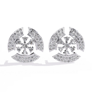อาจเรเทลต์ 0.49ct เซเลสเชียล บลูมต่างหูเพชรธรรมชาติ ทอง 14K สี H ความใส VS-SI สำหรับผู้ที่ได้รับการรับรอง - Product Image 3