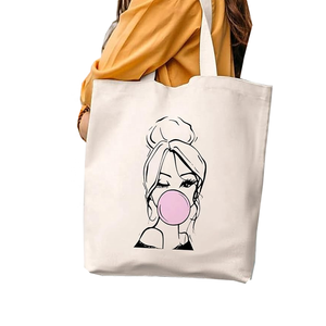 Sac de messager en toile écologique de style bohème imprimé personnalisé pour femmes sac à main fourre-tout en coton biologique - Product Image 4