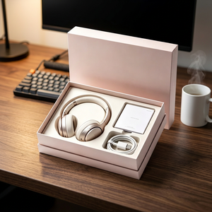 Auriculares Inalámbricos Premium con Cable de Carga y Manual en Elegante Caja Rosa - Product Image 2