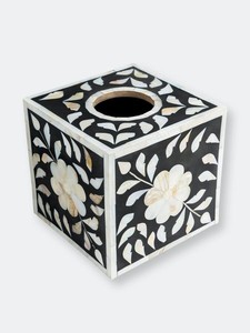 Porta pañuelos de primera calidad con incrustaciones de hueso para el hogar, la oficina, el baño y el hotel a un precio económico. - Product Image 2