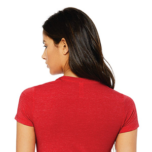 Women's Slim Fit Crew Neck T-Shirt Solid <b>Red</b> Short Sleeve Casual Jersey Cotton <b>Top</b> Breathable All Seasons Wear - Product Image 5
