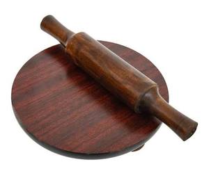 Ensemble de rouleau à pâtisserie en bois et de planche ronde pour la préparation de chapati, roti, paratha, naan, puri et autres pains plats faits maison - Product Image 2
