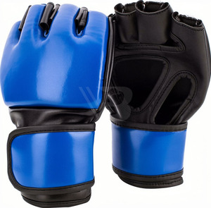 Gants de MMA pour hommes, service OEM, fabrication pakistanaise, meilleur prix, demi-doigts, 100% cuir, en vente. - Product Image 6