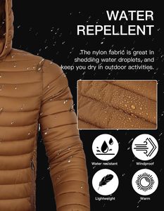 Veste matelassée professionnelle pour homme, fabriquée en coton, anti-UV, coupe ajustée, style streetwear, écologique, épaisse, brillante, à capuche - Product Image 6