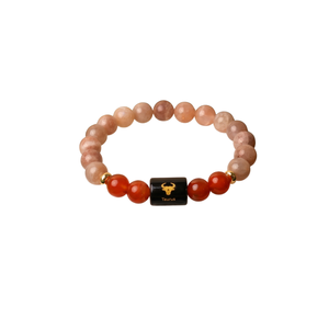 Bracelet de fête de style bohème pour femme TARUS, orné de pierres de soleil et de cornaline - Product Image 1