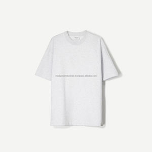 T-shirt surdimensionné en coton biologique de haute qualité pour hommes à manches courtes haut en jersey décontracté d'été longue longueur - Product Image 6