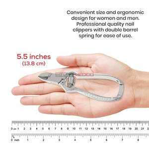 Coupe-ongles robuste en acier inoxydable pour ongles épais, professionnel, manucure pédicure, double ressort, super tranchant, pour bébé - Product Image 3