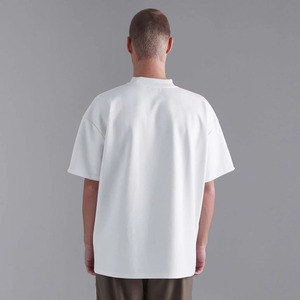 Men Oversized White Cotton T-Shirt Short Sleeve O-Neck Casual Jersey Plain Dyed Solid Color Blank Design - Product Image 2