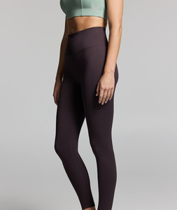 Leggings de yoga taille haute sans couture, longueur intégrale, couleur unie, pantalon de fitness pour femme, élasthanne, nylon, taille élastique - Product Image 5