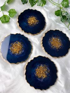 Eco Friendly Resin <b>Coaster</b> Set With Durable Construction Suitable For Daily Use In Home And Office - Product Image 3