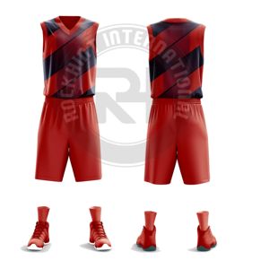 ชุดบาสเก็ตบอลโพลีเอสเตอร์แบบสปอร์ต สวมใส่สบาย ตะเข็บแข็งแรง ออกแบบมาสำหรับสโมสร ทีม และการแข่งขัน - Product Image 4