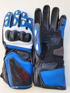 Gants de moto en cuir professionnels pour la course, avec panneaux respirants pour les doigts et sangle de poignet réglable, vente en gros - Product Image 4