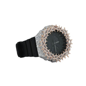 Reloj de Diamantes Moissanite Elegante para Uso Diario con Caja de Plata 925 y Correa de Goma Estilo Half Throne - Product Image 2