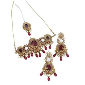 Parure de bijoux indiens de qualité supérieure pour mariée, collection AD 2025, moissanite luxueuse pour mariage, fête, fiançailles, cadeau - Product Image 1