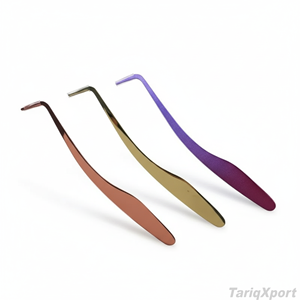 <b>Individual</b> Flare <b>Lash</b> Applicator Tweezers DIY <b>Lash</b> Tool Custom Logo Stainless Steel - Product Image 6