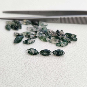 6mm 12mm ágata de musgo Natural facetado Marquesa corte piedras preciosas sueltas proveedor al por mayor piedra de ágata verde más vendida lista para enviar - Product Image 3