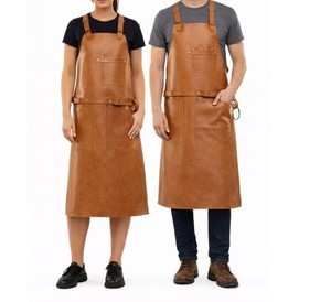 Genuine Leather Machinist <b>Apron</b> for CNC Metal Lathe <b>Work</b>-Professional Oil Resistant Smell Proof Protection Workshop Safety Gear - Product Image 1