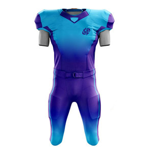 Uniforme de football américain respirant et facile à porter, vêtements d'équipe sportive, 100% polyester, uniforme de football américain disponible en stock - Product Image 1