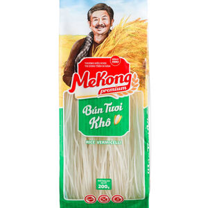 Vermicelles de riz séchées de qualité supérieure 200g Non-OGM OEM ODM Fabricant Vietnamien Sac Marque Mekong - Product Image 1