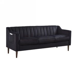 Divano Chesterfield Moderno in Velluto con Braccioli Arrotondati, Comoda Struttura in Legno e Gambe per Soggiorno - Product Image 3
