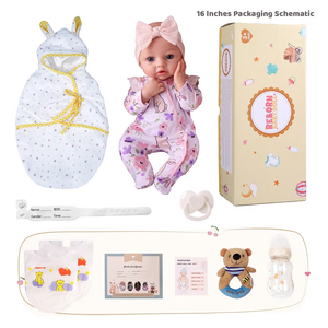 Muñecas Reborn Babeside de 16 Pulgadas, <span class=keywords><strong>Muñeca</strong></span> Reborn de Silicona Completa, <span class=keywords><strong>Muñeca</strong></span> Bebé Niña, Marca Privada OEM ODM, <span class=keywords><strong>Muñeca</strong></span> Recién Nacida Realista Personalizada - Product Image 5