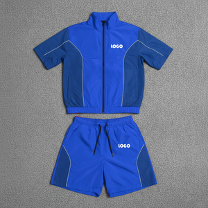 Conjunto de 2 Piezas para Hombre, Chaqueta Cortavientos con Cierre y Bloques de Color, Estilo Moderno, Nueva Llegada 2026 - Product Image 1