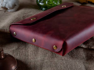 Housse pour ordinateur portable en cuir pleine fleur faite à la main, légère et durable pour le travail, le bureau, les voyages et les GLS-0315 à usage quotidien - Product Image 3