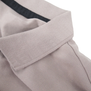 Chemise décontractée pour homme en jersey de coton uni à manches courtes avec bordure contrastante, coupe ajustée, respirante, vente en gros - Product Image 4