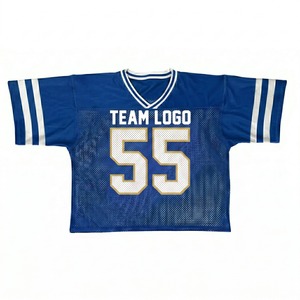 Camiseta de Fútbol Americano Personalizada con Logotipo para Hombre, Talla Grande, Manga Corta, con Estampado Sublimado, 100% Poliéster - Product Image 1