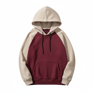 Sweat-shirt à capuche en molleton de coton pour femme, à manches raglan, doux, avec poche kangourou, décontracté, pour l'hiver, vente en gros - Product Image 3
