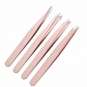 Pinzas para Cejas de Acero Inoxidable Color Oro Rosa con Logotipo Personalizado, Ecológicas, Duraderas, Premium, Planas y Puntiagudas, Kit de Cuidado Personal - Product Image 6