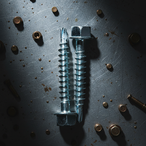 Vis autoperceuse à tête hexagonale PDC / Vis autotaraudeuse galvanisée en acier au carbone de classe 4.8 et 6.8, filetage grossier en pouces - Product Image 1