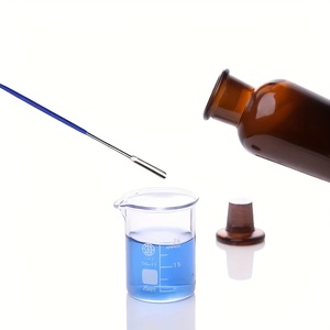 Cuchara de laboratorio de acero inoxidable, espátula semicircular, muestreadora, con mango de vinilo, 6'', espátula micro de laboratorio de doble punta, cuchara muestreadora - Product Image 3