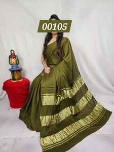 Sari de Seda Bandhani de Lujo para Mujer, Sari Tradicional Indio con Teñido Anudado para la Fiesta de Diwali y Eventos Culturales, Origen Rajasthan - Product Image 3