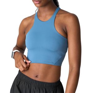 Custom Wholesale Women Racerback Sports <b>Bra</b> Crop Top OEM ODM Manufacturer High Neck Workout Tank Top Fitness Activewear - Product Image 3
