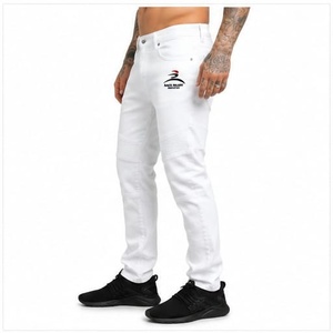 OEM/ODM Custom Made Relaxed Fit Hip Hop <b>Embroidered</b> Solid Streetwear Side Cargo Pockets Breathable Men's Denim <b>Jeans</b> Straight - Product Image 4