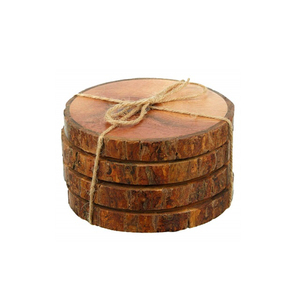 Custom Logo Handmade Square Acacia <b>Wood</b> Coaster <b>Set</b> Of 4 With Iron Holder Stand Eco-Friendly Rustic Drink <b>Tea</b> Mats Lowest Price - Product Image 6