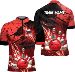 Custom Sublimated Printed Logo Men's Darts Jersey Breathable Quick-drying <b>Bowling</b> Polo Shirts for Men's - Product Image 4