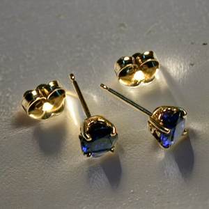 Sapphire <b>Stud</b> Earrings 925 Sterling <b>Silver</b> Rhodium Gold Plated Dainty Finish Gemstone Jewelry Women's Anniversary Gift Wholesale - Product Image 4
