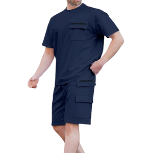 Conjunto Deportivo de Verano para Hombre, Diseño Personalizado, Transpirable, de Secado Rápido, 100% Algodón, Camiseta y Pantalones Cortos para Adultos, Conjuntos Deportivos 100% Algodón - Product Image 4