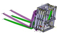[SungBin Global] Sistema de Enlaces de Extensión para Montacargas, Sistema de Enlace Tipo Tijera para Carga de Contenedores de 20 pies, Compatible con Montacargas de 5 Toneladas, Capacidad de Elevación de 2 Toneladas