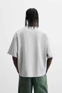 Camisetas de Punto 100% Algodón para Hombre, Nueva Colección 2026, Logotipo Personalizado con Impresión DTF, Corte Holgado, Color Sólido, Transpirable, Estilo Hip Hop, Alta Calidad - Product Image 3