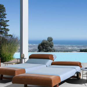 Chaise longue de patio réglable en aluminium, résistante aux UV et imperméable, pour piscine et jardin - Product Image 1