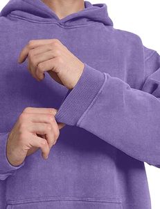 เสื้อฮู้ดดี้คุณภาพสูง ผ้าคอตตอนผสมโพลีเอสเตอร์ ลุคซีดจาง สไตล์สตรีท - Product Image 5