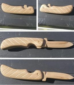 Natural Birch <b>Wood</b> Knife <b>Compostable</b> Disposable Wooden Cutlery for Takeaway and Events - Product Image 5