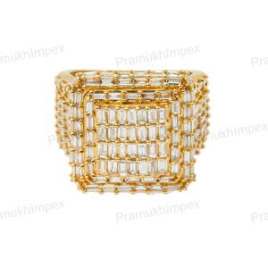 Anillo de Moissanita de Lujo Certificado GRA, Corte Redondo, Estilo Hip Hop, Plata de Ley 925, Engaste de Puntas, Chapado en Plata, Joyería Iced Out - Product Image 2