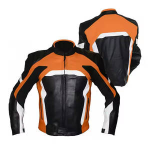 Chaqueta de Motociclista Vintage para Hombre, Chaqueta de Cuero Genuino para Motocicleta, Chaqueta de Carreras con Protección Acolchada - Product Image 4